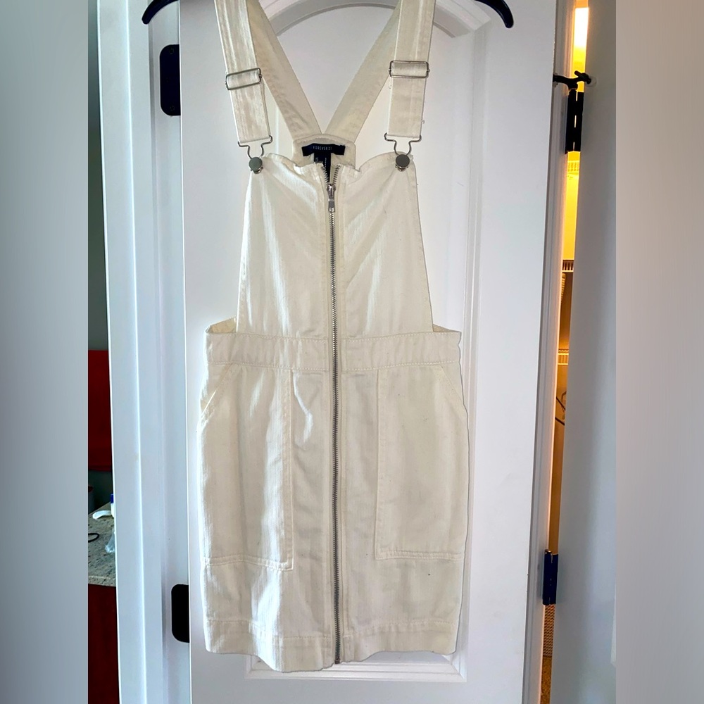 Forever 21 white overall dress